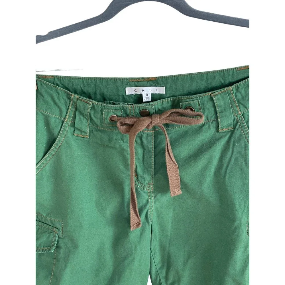 Cabi Women's 8 Green Cargo Bermuda Shorts 34x11” Style #342 - Picture 9 of 11